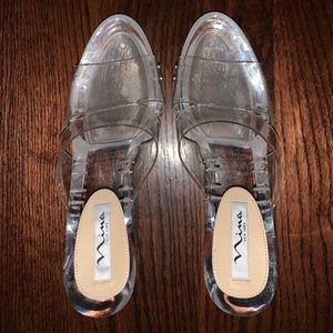 nina ALL clear heels